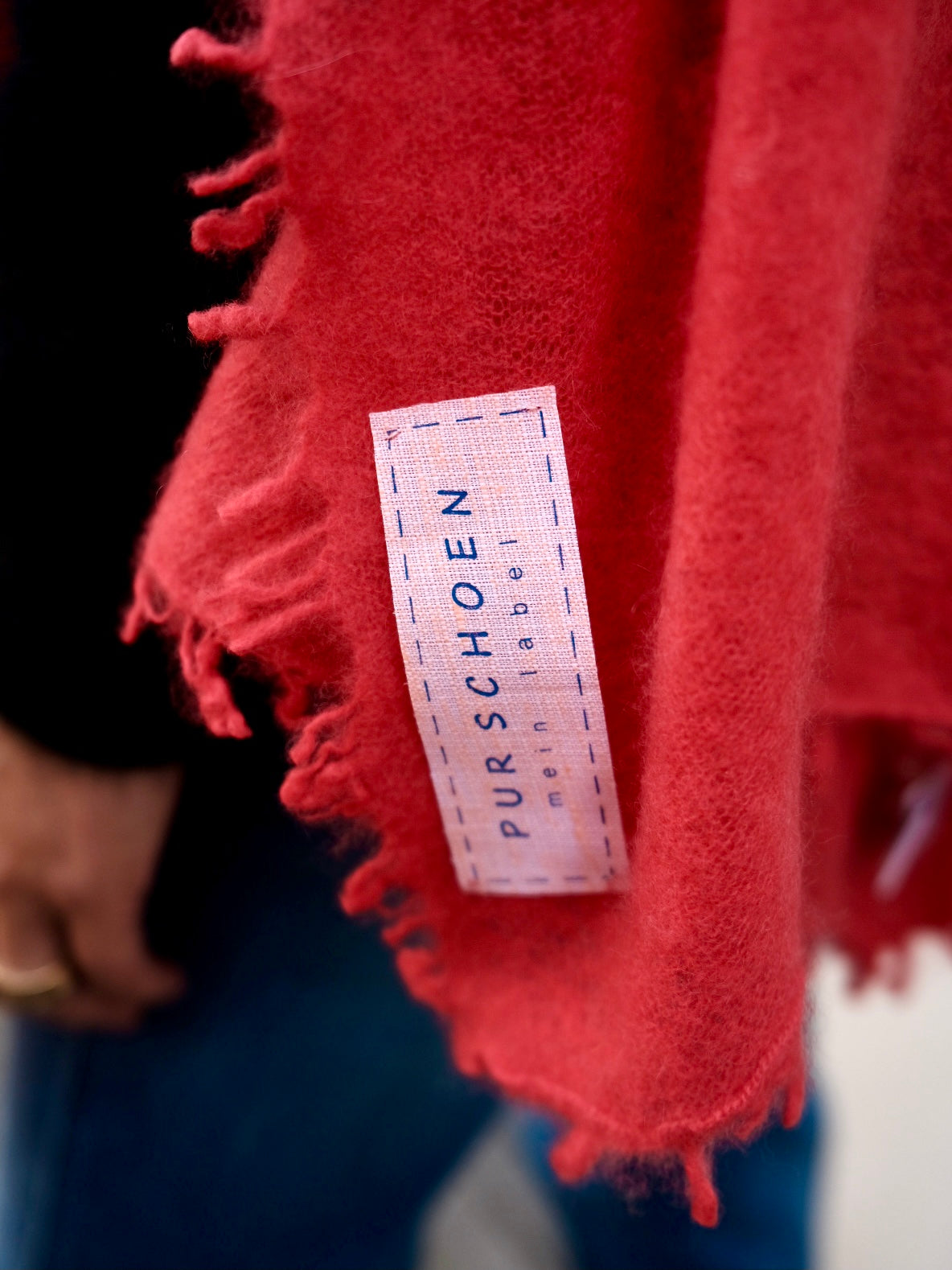 PUR SCHOEN - Kaschmirschal "247-4038" in Chili Red - - No59 Conceptstore Cologne