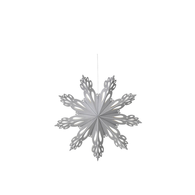 BROSTE COPENHAGEN - Weihnachtsdeko "Snowflake" Papier Silver S