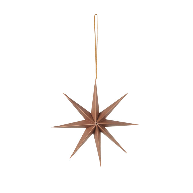 BROSTE COPENHAGEN - Weihnachtsdeko "Star" Papier Indian Tan S