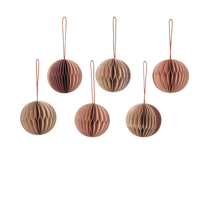 BROSTE COPENHAGEN - Weihnachtsdeko "Ball" Papier Mix 1