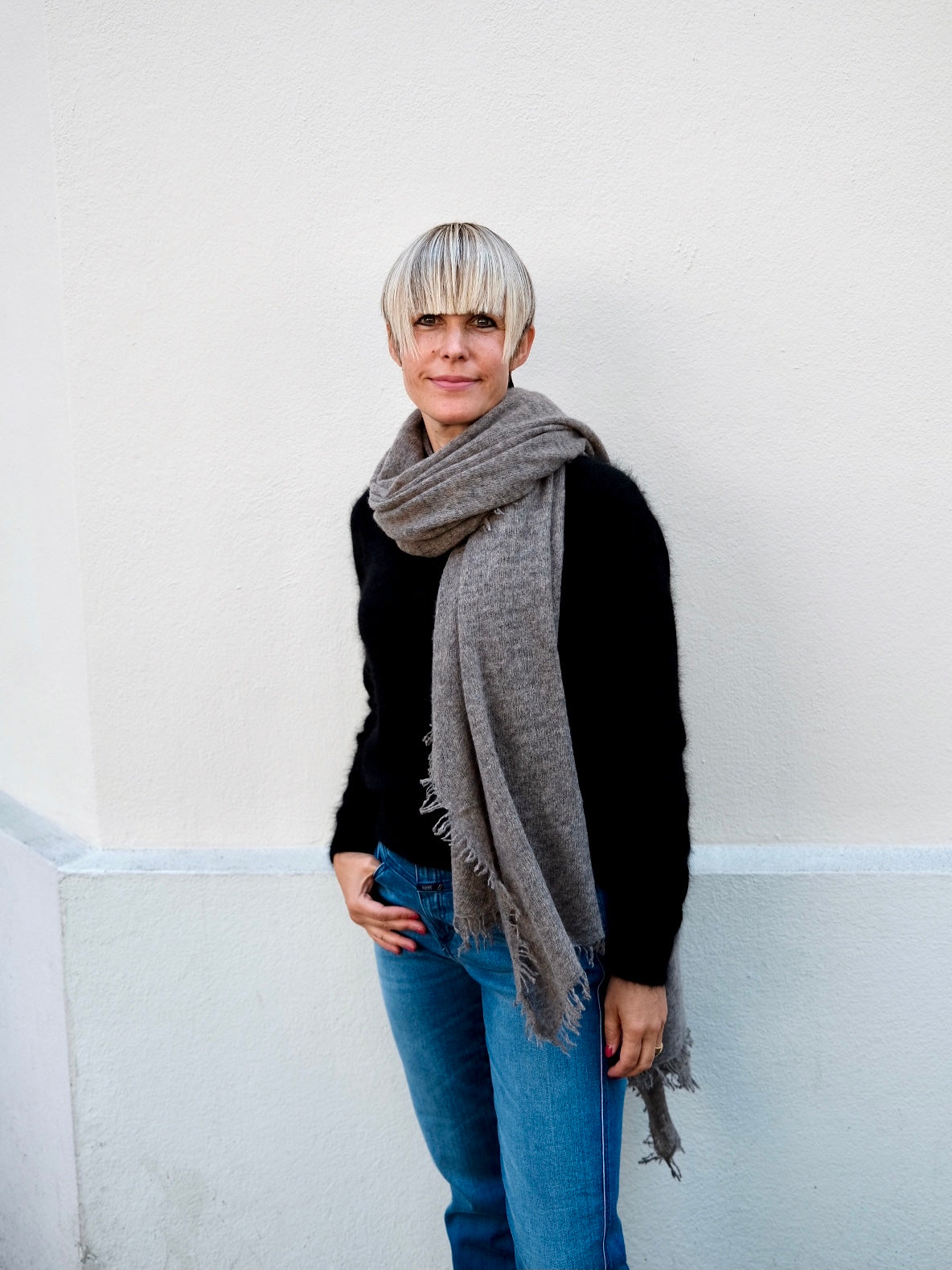 PUR SCHOEN - Kaschmirschal "247-4063" in Coffee Melange - - No59 Conceptstore Cologne