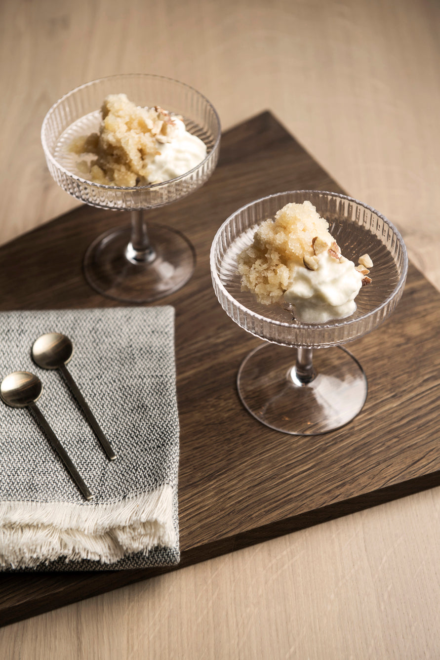 FERM LIVING - Champagner Schale "Ripple" 2er Set Klar