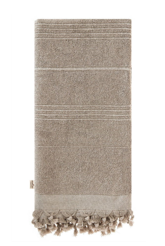 AELIA ANNA - Strandtuch "Chios" Capuccino - - No59 Conceptstore Cologne