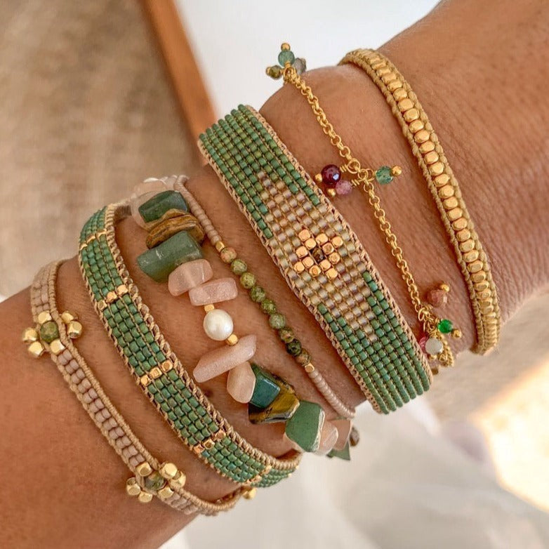 IBU JEWELS - Damen Armband "Dancy" DAN02 Multi Fringe