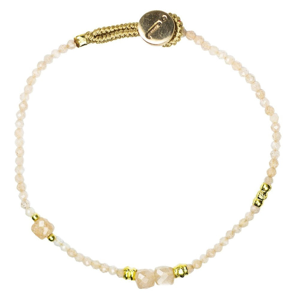 IBU JEWELS - Damen Armband "Lulu Rose" EP02 Sunstone