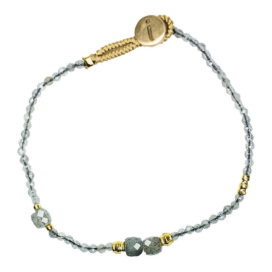 IBU JEWELS - Damen Armband "Lulu Rose" EP03 Labradorite