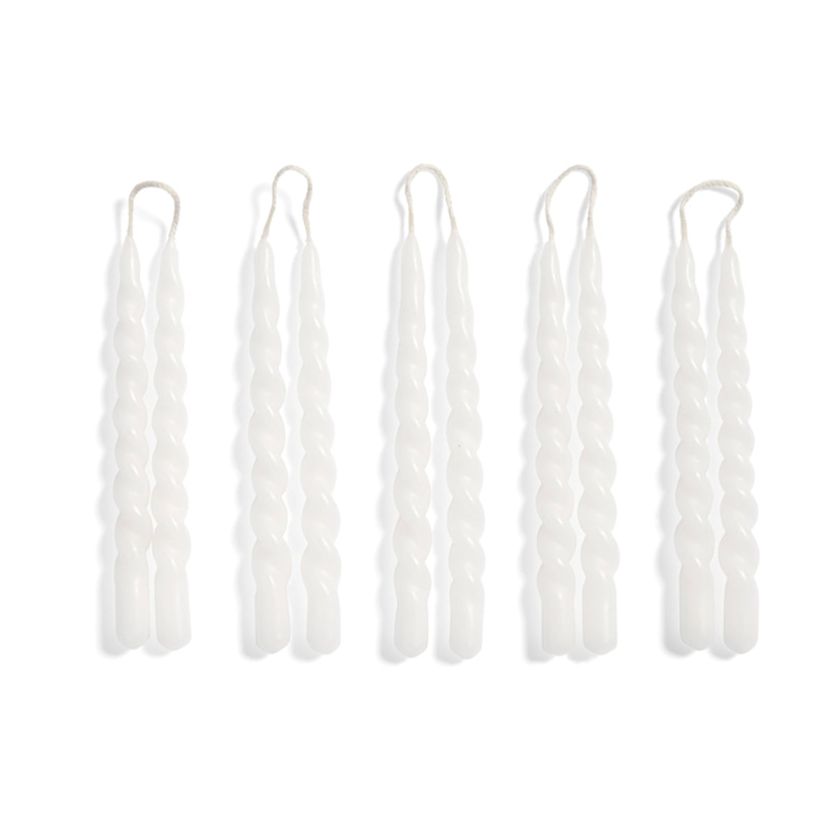 HAY - Kerzen "Mini Swirl Candle" White 10er Set - - No59 Conceptstore Cologne