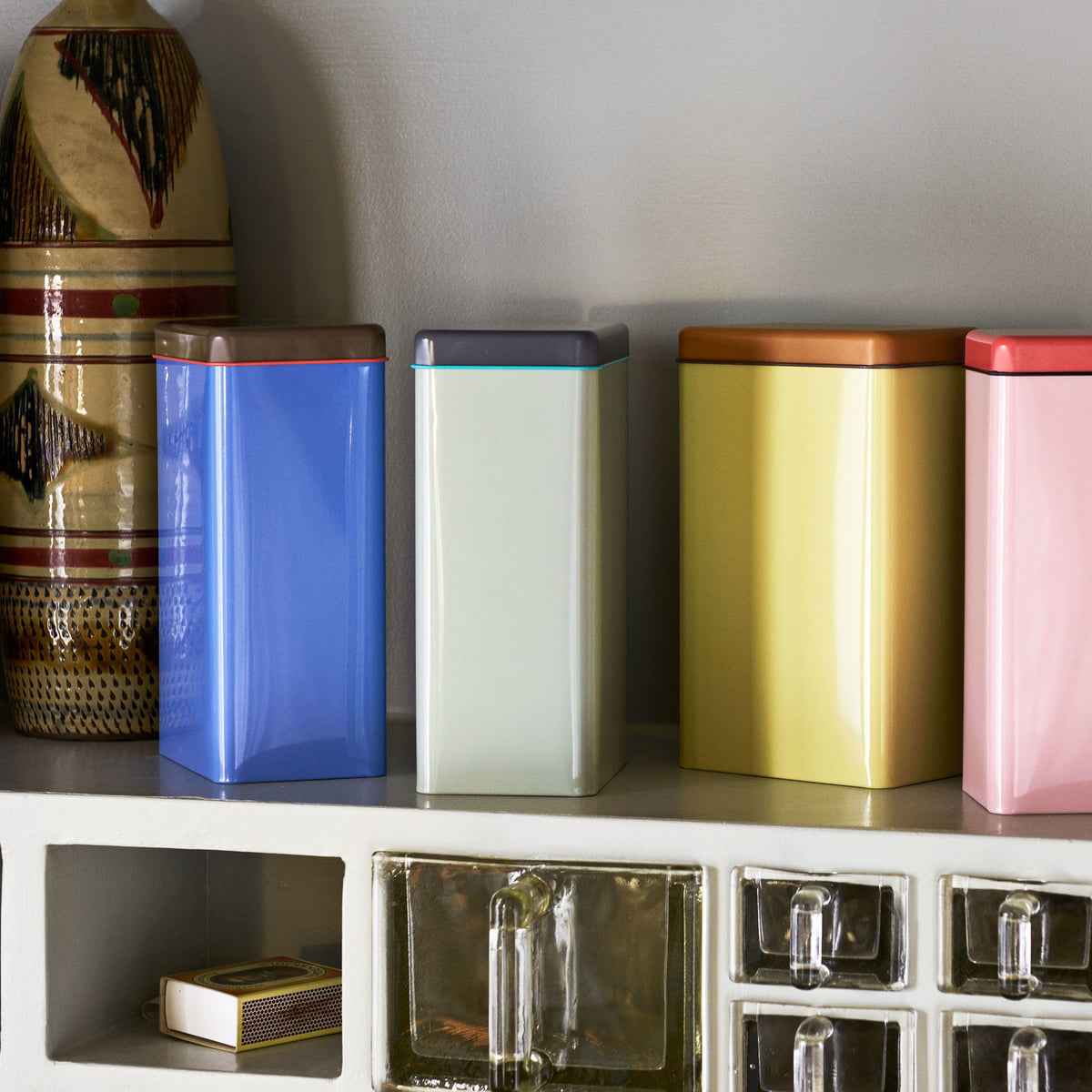 HAY - Aufbewahrungsdose "Tin by Sowden" in Blau Aufbewahrungsbox HAY