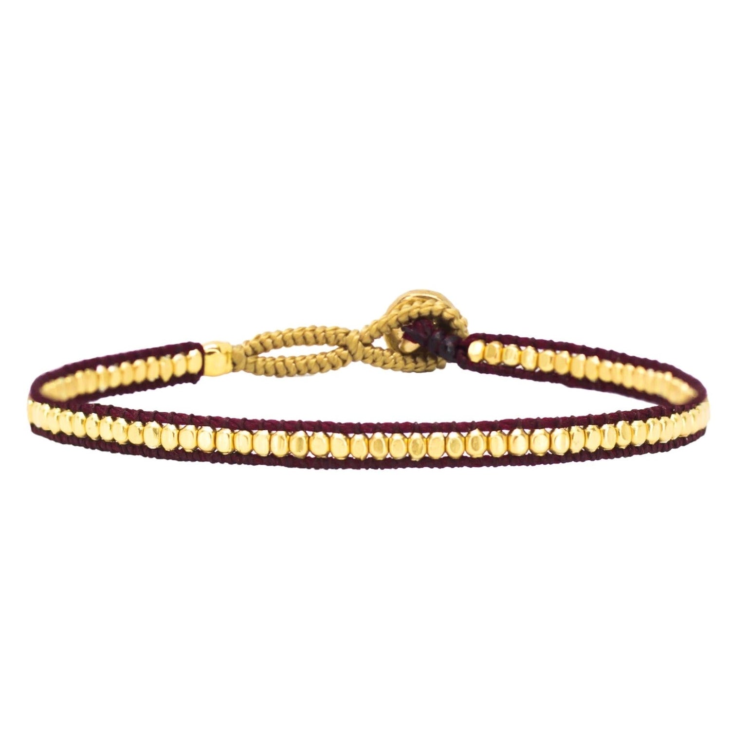 IBU JEWELS - Damen Armband "Jill Gold" DR15 Red Wine
