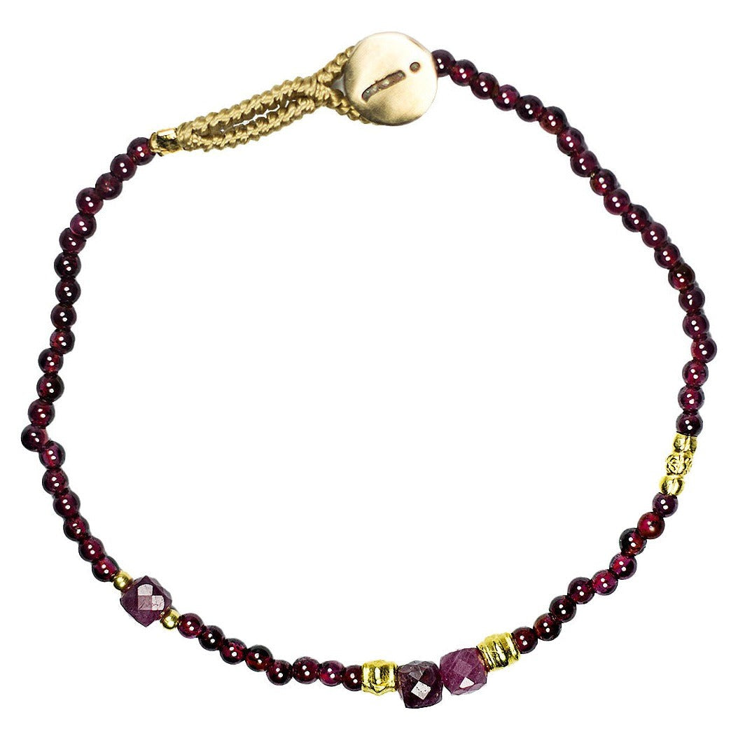 IBU JEWELS - Damen Armband "Lulu Rose" EP01 Garnet