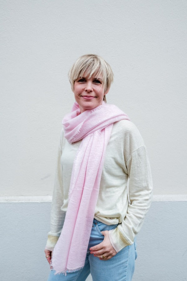 PUR SCHOEN - Kaschmirschal "247-4018" in Puder-Rose