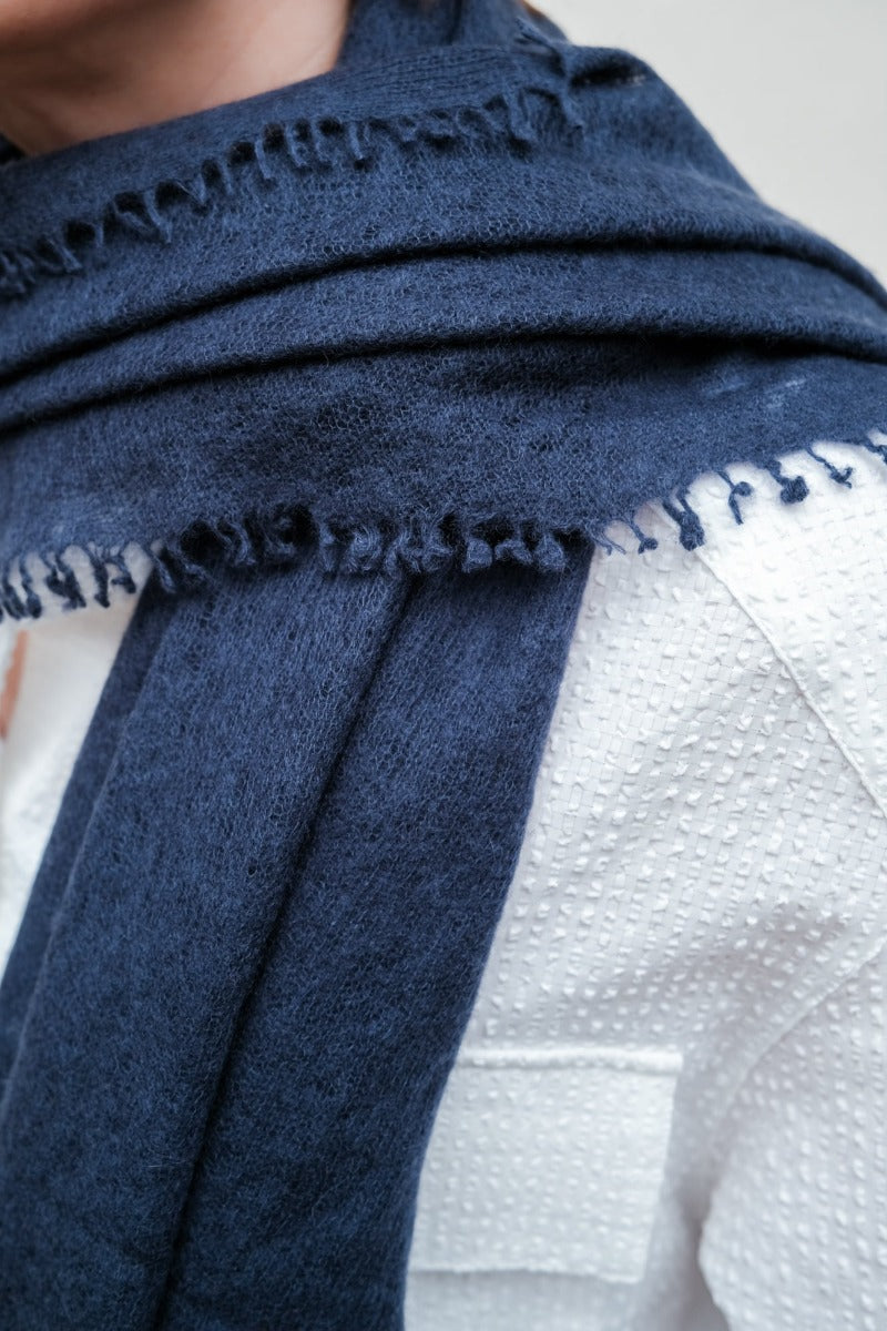 PUR SCHOEN - Kaschmirschal "247-4031" in Navy Dark