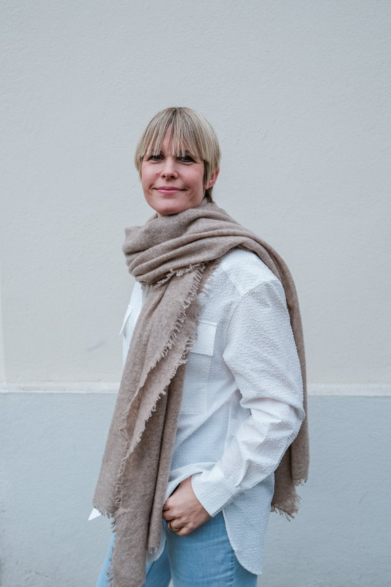 PUR SCHOEN - Kaschmirschal "246-9920" in Taupe