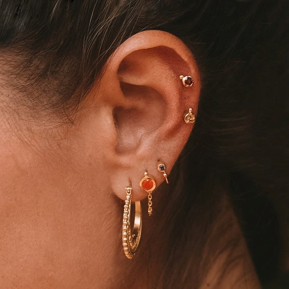 SATYA - Ohrringe "SUEG4" Interwoven Gold Hoop