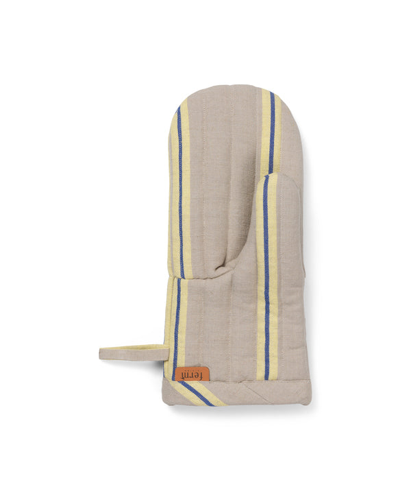 FERM LIVING - Ofenhandschuh "Hale Oven Mitt" Oyster/Lemon/Bright Blue