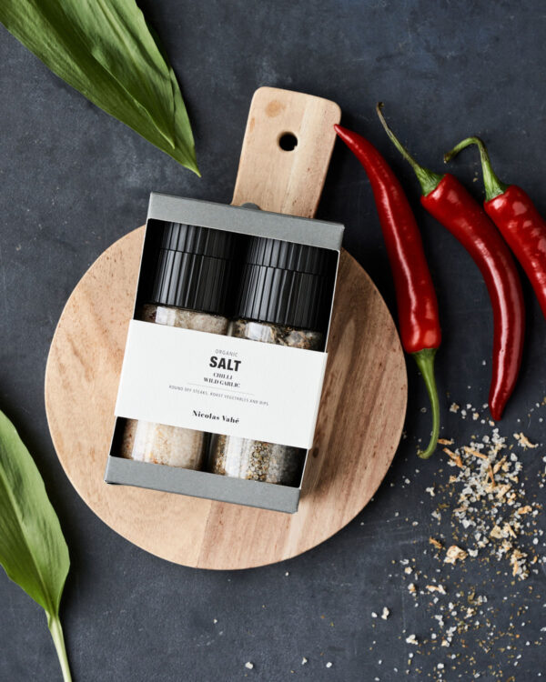 Nicolas VaheGift box, Nicolas Vahé Organic Chilli salt &amp; Wild garlic