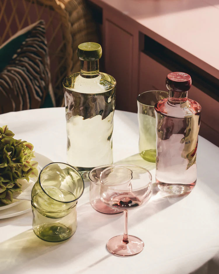 Paveau - Swirl Longdrink Glasses, Set of 2, Moss