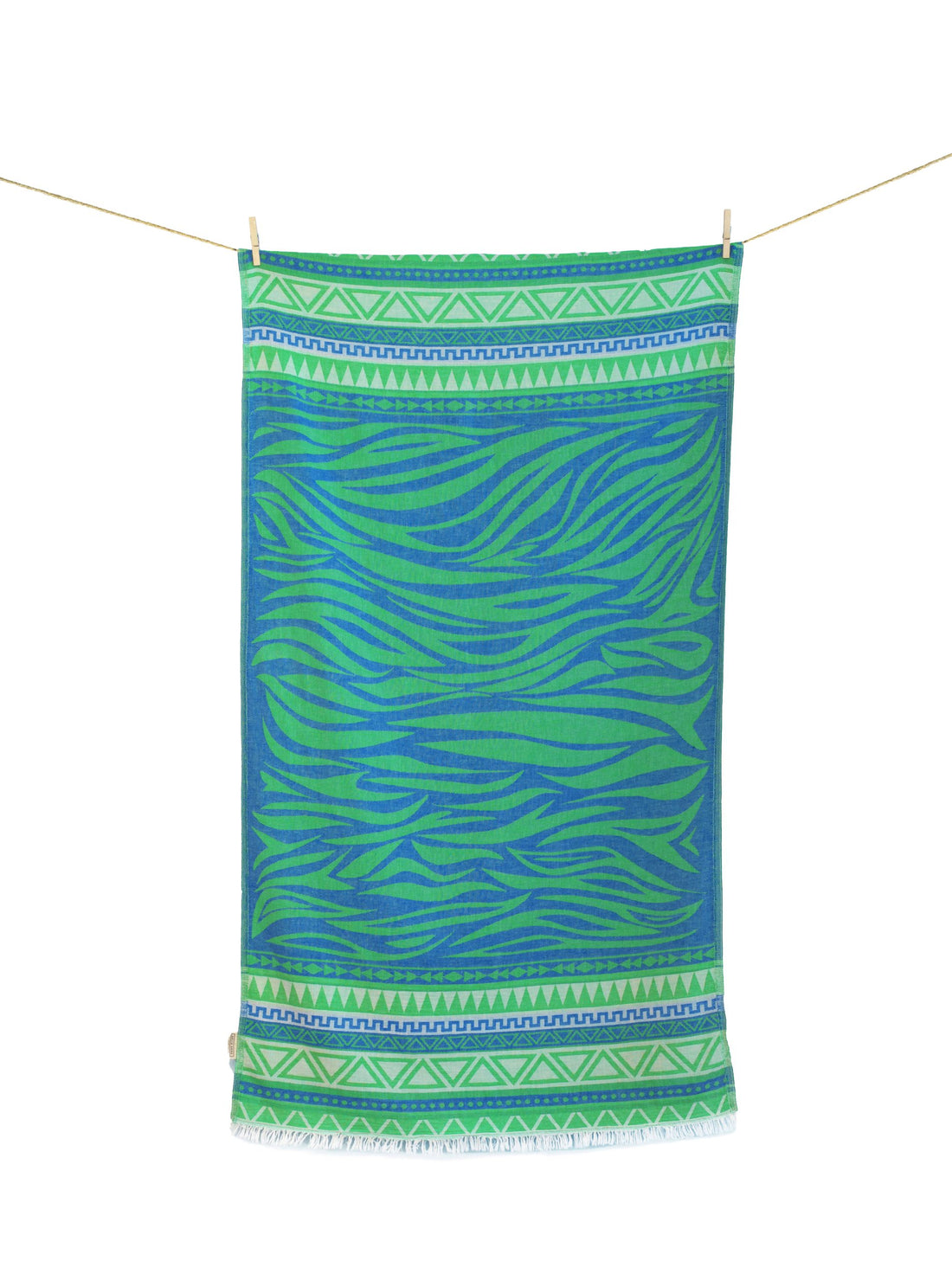 Aelia Anna - Strandtuch Milos Par. Blue &amp; Lime