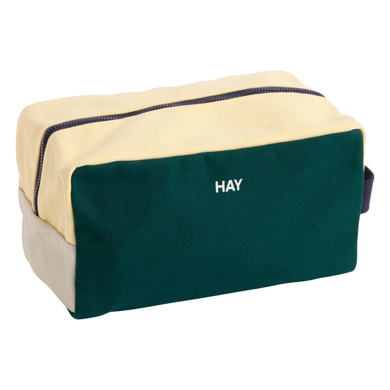HAY - Multi Wash Bag Medium, Dark green multi