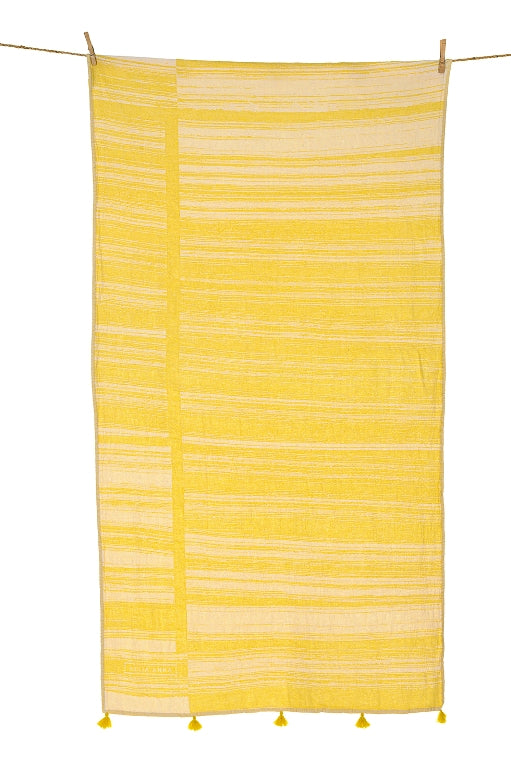 AELIA ANNA - Strandtuch &quot;Donousa&quot; Yellow