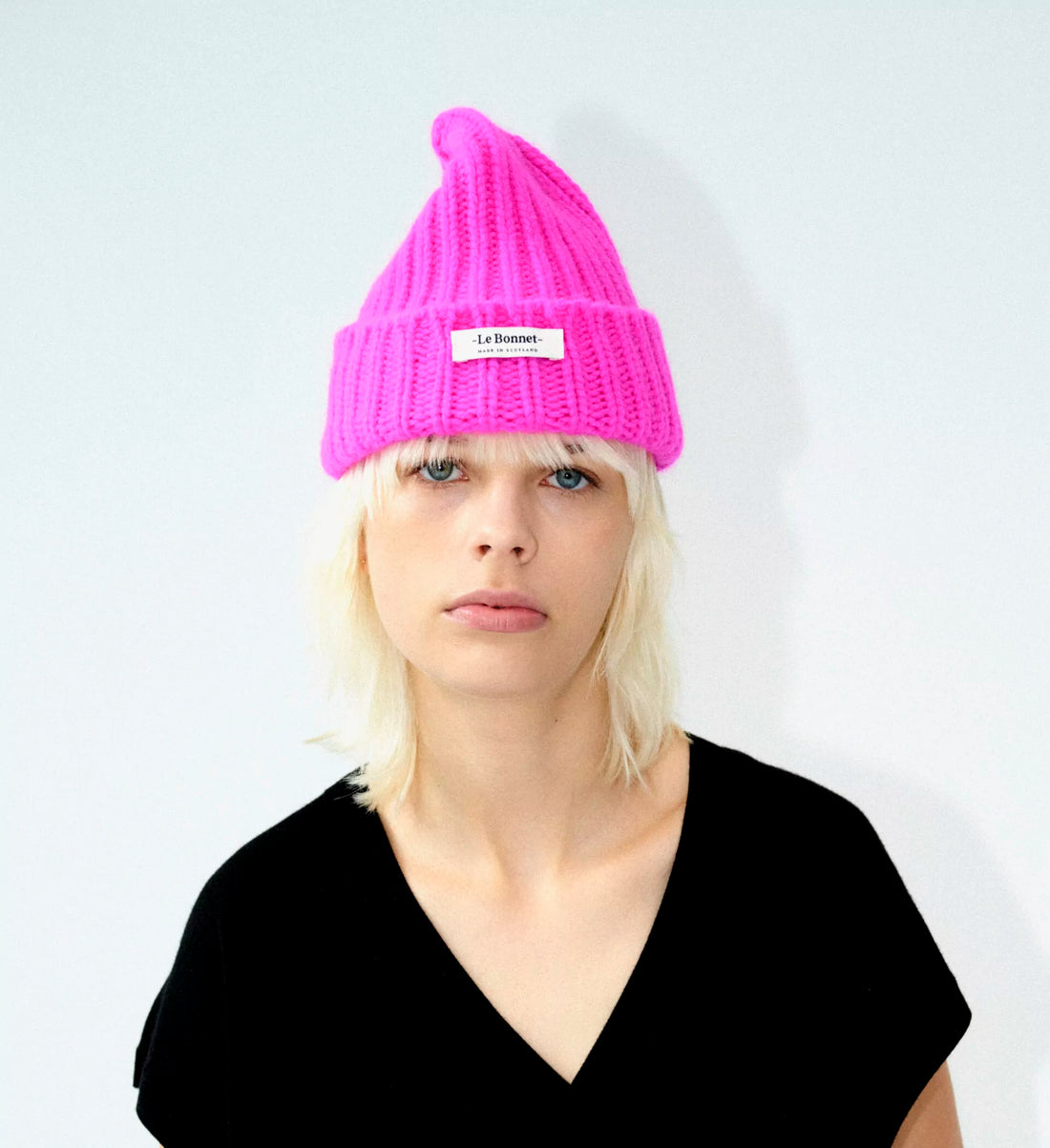 Le Bonnet - Strickmütze &quot;Logo Poppy Pink&quot;