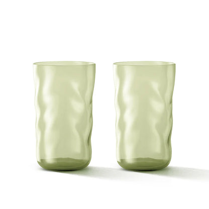 Paveau - Swirl Longdrink Glasses, Set of 2, Moss
