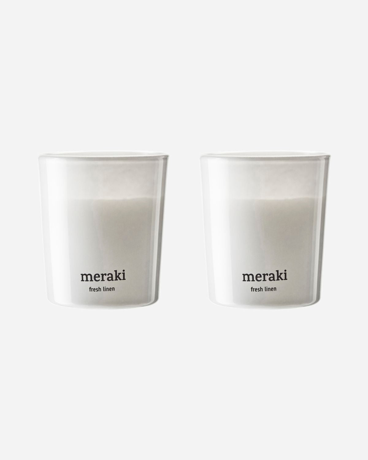 Meraki - Duftkerze  Fresh Linen, 2er Set