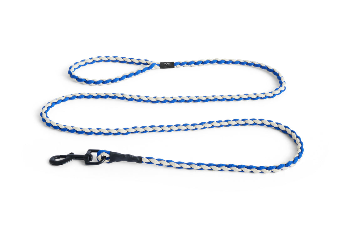 HAY - Hundeleine &quot;Dogs Leash&quot; Braided Blue, Off-White