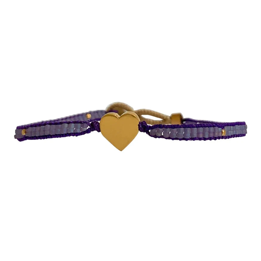 IBU JEWELS - Damen Armband &quot;Jill Heart&quot; AM32 Violet