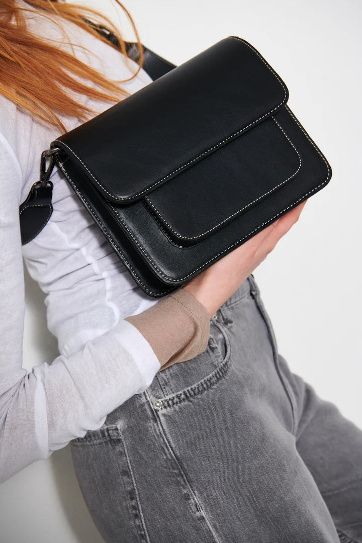 HVISK - Crossbody Bag &quot;CAYMAN POCKET SOFT STRUCTURE&quot;, Contrast Black