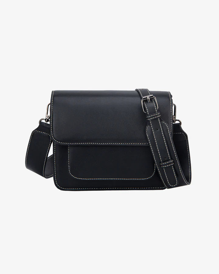 HVISK - Crossbody Bag &quot;CAYMAN POCKET SOFT STRUCTURE&quot;, Contrast Black