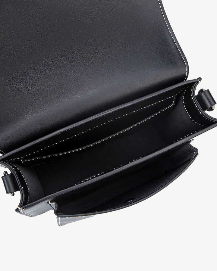 HVISK - Crossbody Bag &quot;CAYMAN POCKET SOFT STRUCTURE&quot;, Contrast Black