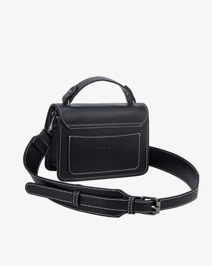 HVISK - Handbag &quot;RENEI SOFT STRUCTURE&quot;, Contrast Black