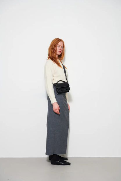 HVISK - Handbag &quot;RENEI SOFT STRUCTURE&quot;, Contrast Black