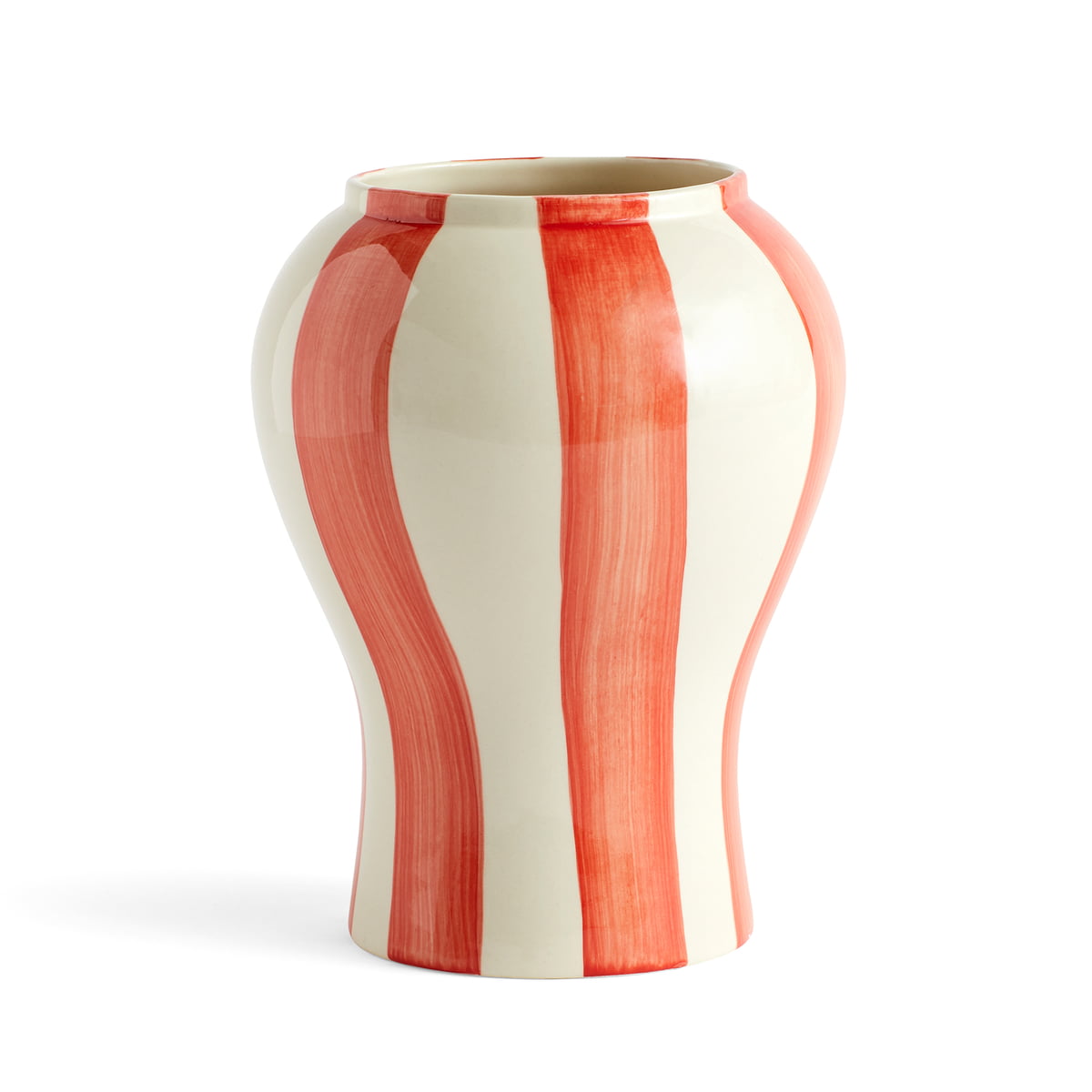 HAY - Vase &quot;Sobremesa&quot; S Stripe Red