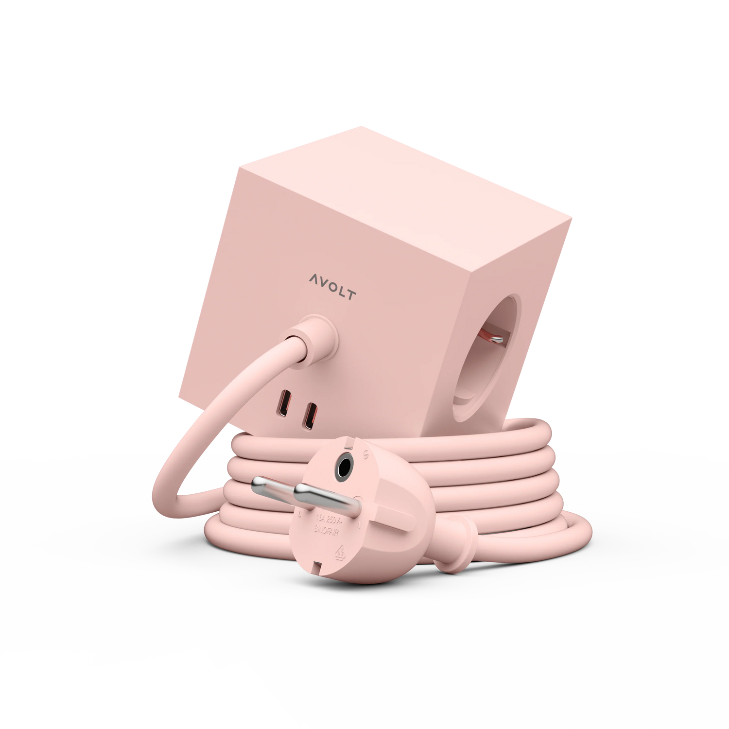 AVOLT - Steckdosenleiste &quot;Square 1&quot; USBC Pink