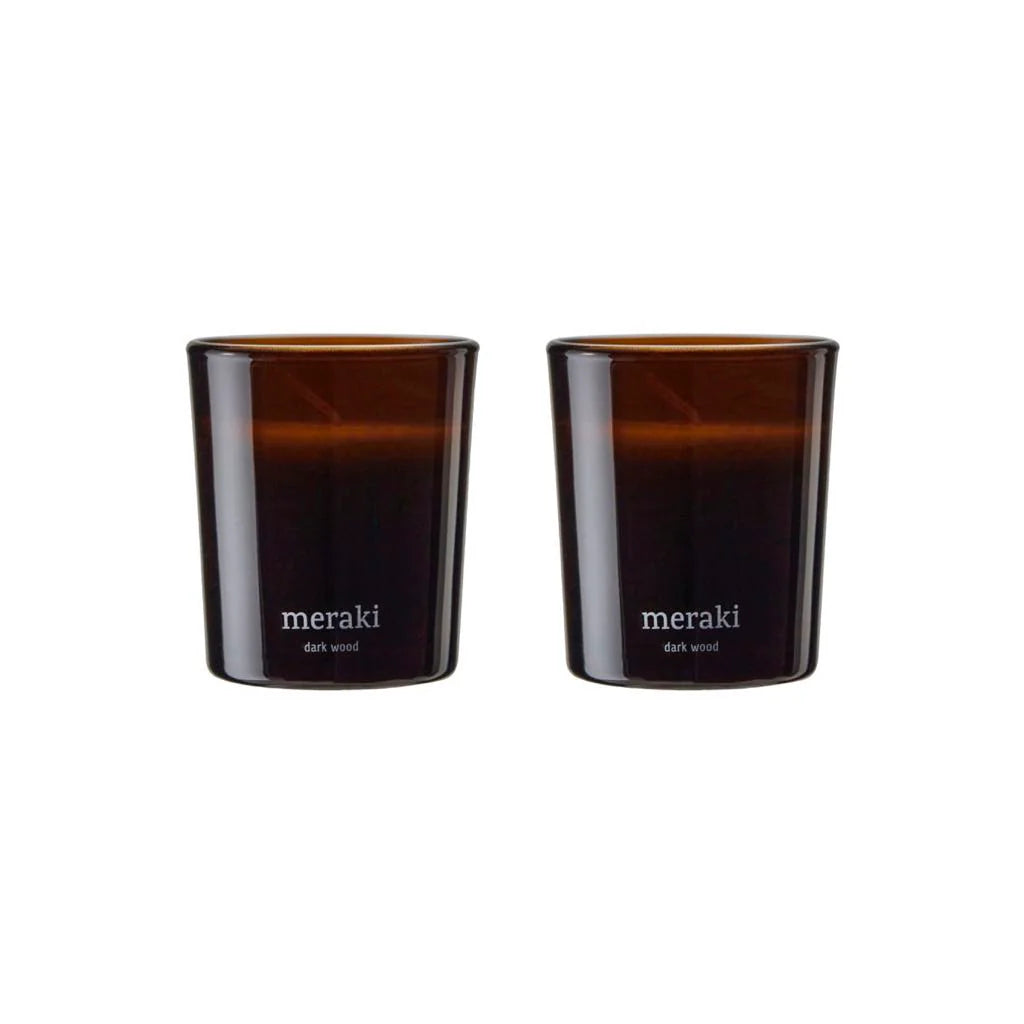 Meraki - Duftkerze  Dark Wook 2er Set