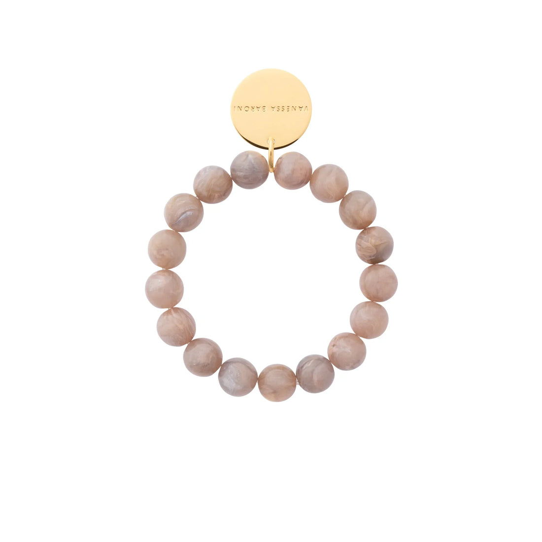 Vanessa Baroni - Mini Beads Flex Bracelet, VB2600BMA, Biancone marble