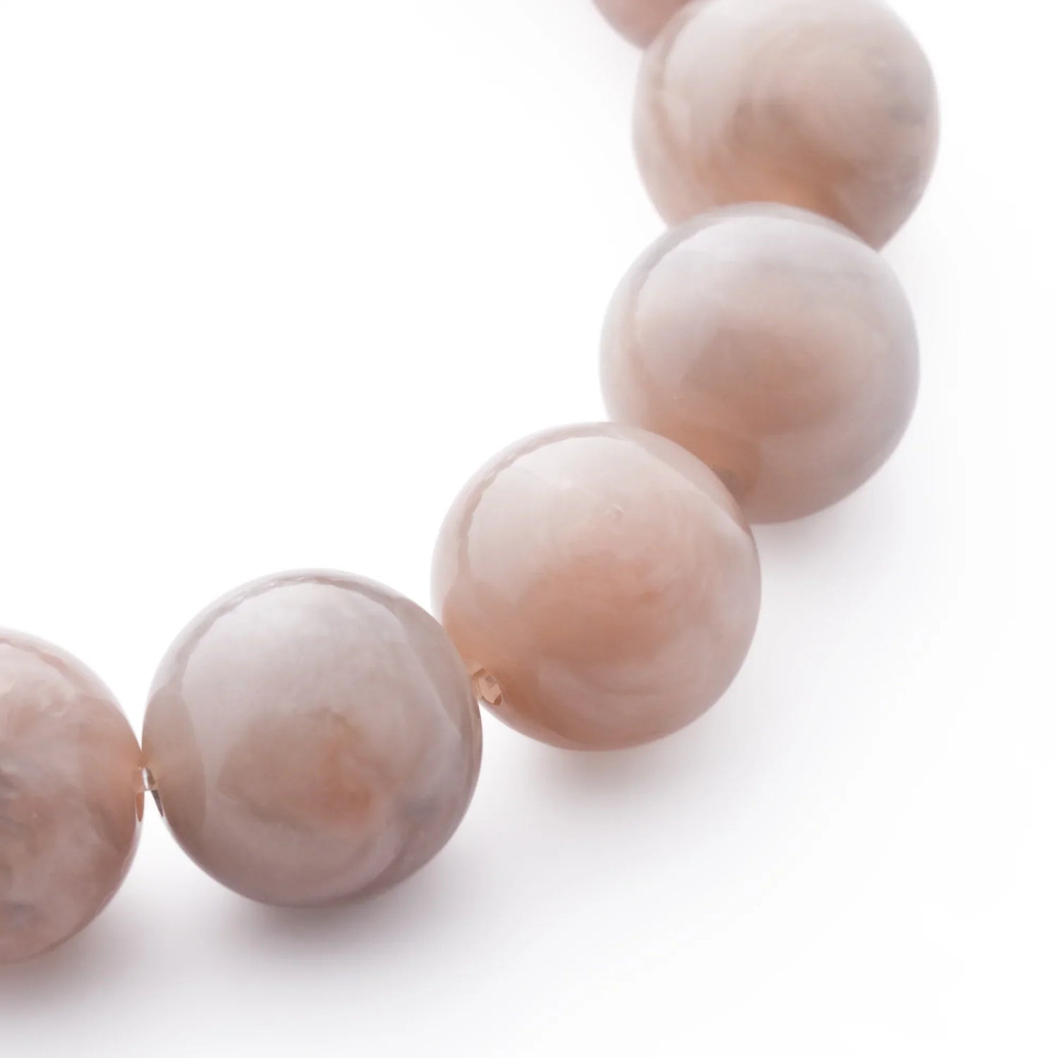Vanessa Baroni - Mini Beads Flex Bracelet, VB2600BMA, Biancone marble