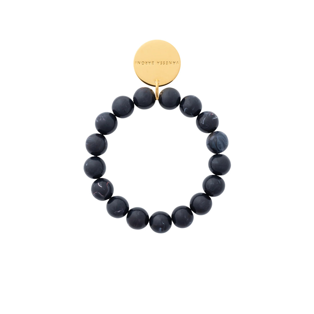 Vanessa Baroni - Mini Beads Flex Bracelet, VB2600BUM, black universe marble