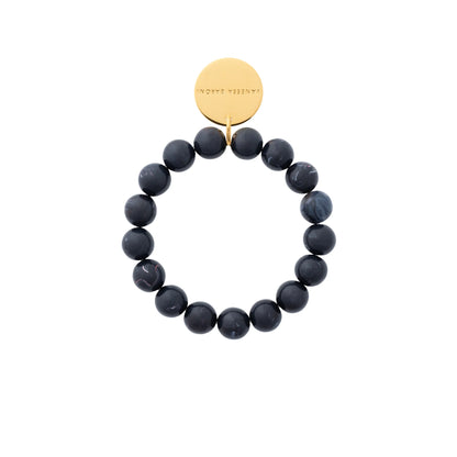 Vanessa Baroni - Mini Beads Flex Bracelet, VB2600BUM, black universe marble