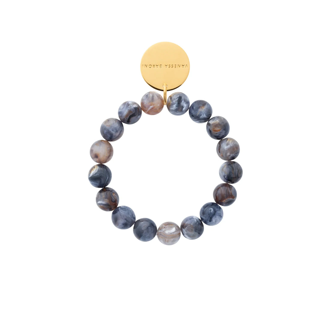 Vanessa Baroni - Mini Beads Flex Bracelet, VB2600BJM, Blue jeans marble