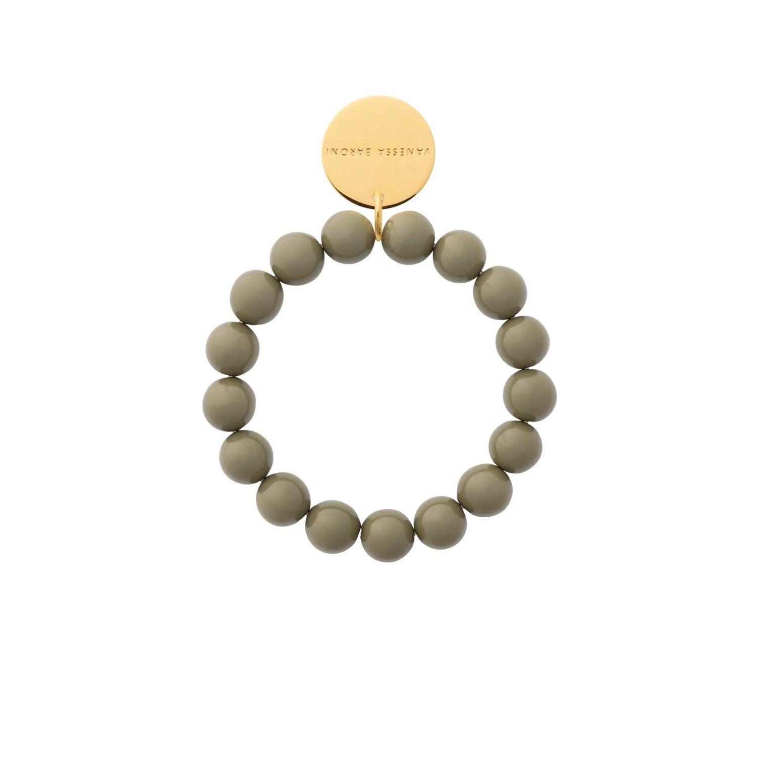 Vanessa Baroni - Mini Beads Flex Bracelet, VB2600LOL, Light olive