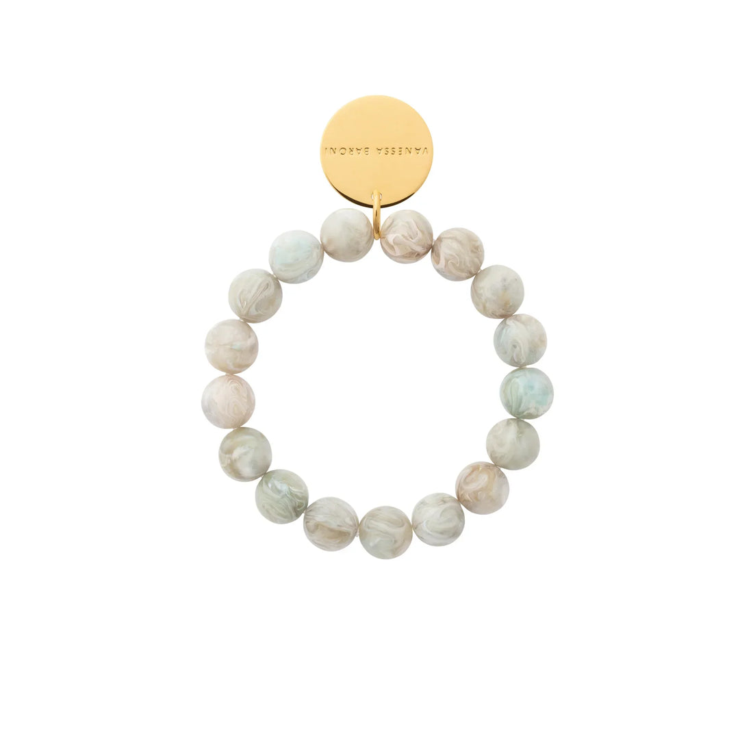 Vanessa Baroni - Mini Beads Flex Bracelet, VB2600SGM, Snow green marble