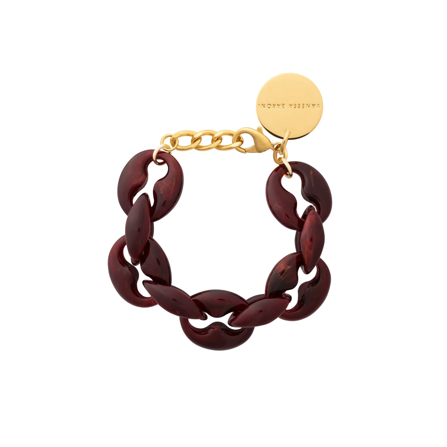 Vanessa Baroni - Small Turtle Bracelet, VB2514BOM, bordeaux marble