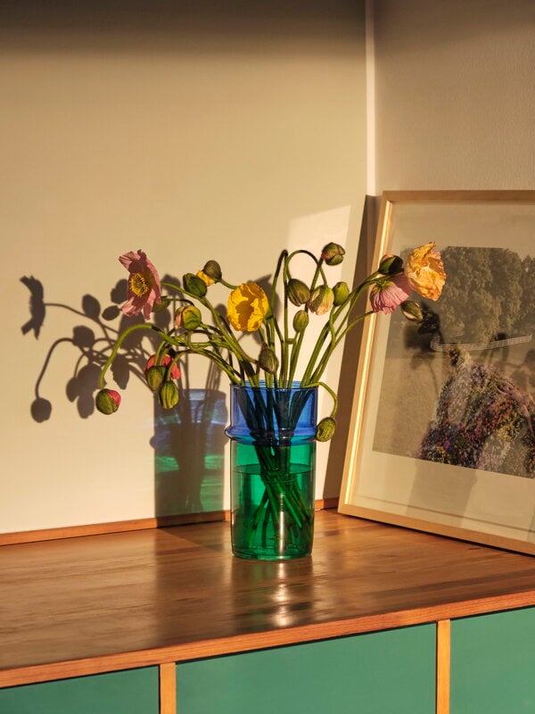 HAY - Vase "Moroccan" L Blue/ Green