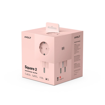 AVOLT - Steckdosenwürfel &quot;Square 2&quot; New Pink