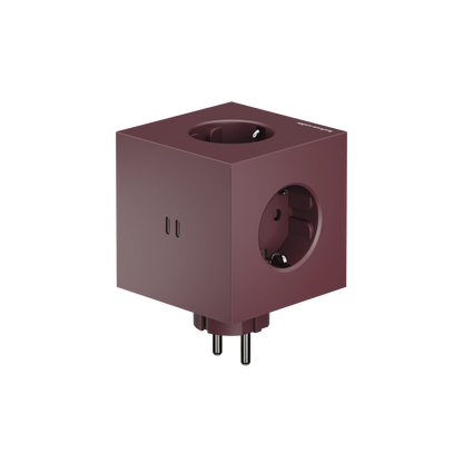 AVOLT - Steckdosenleiste &quot;Square 2&quot; USBC Mulberry Red
