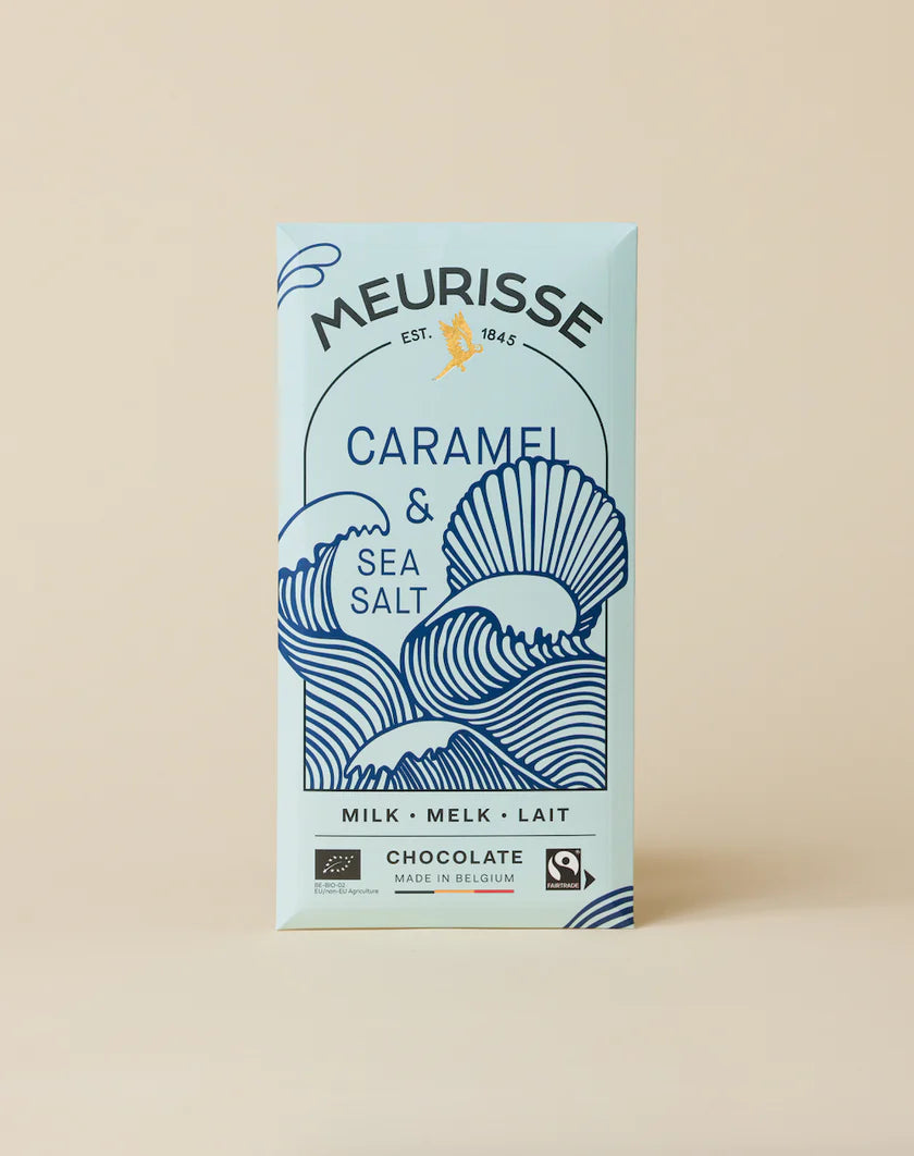 MEURISSE - Milk Chocolate with Caramel and Seasalt, 100g tablet