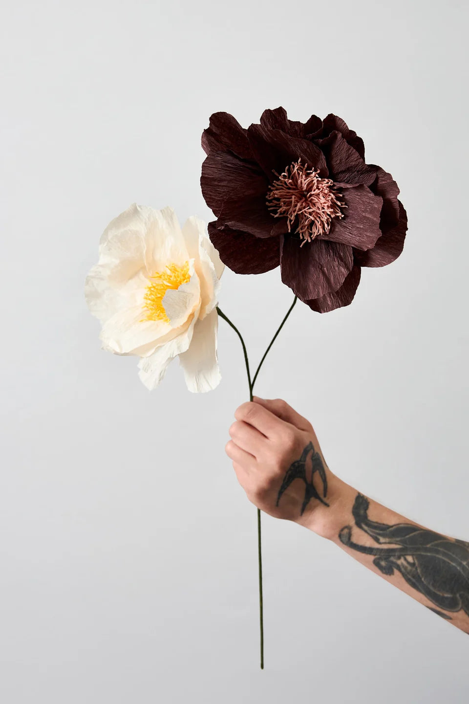 STUDIO ABOUT - PAPER FLOWER, RHAPSODY ROSE, BROWN, 200420B